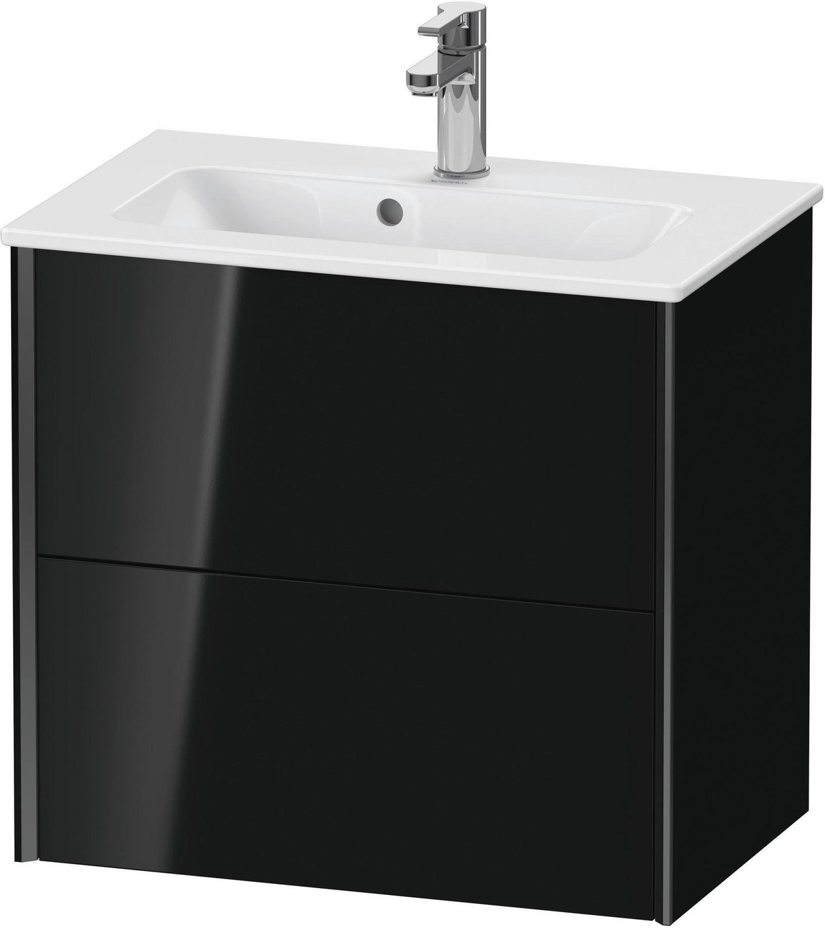 DURAVIT XViu Waschtischunterbau wandhängend 610 mm, 2 Schubladen, champagner matt/weiß matt