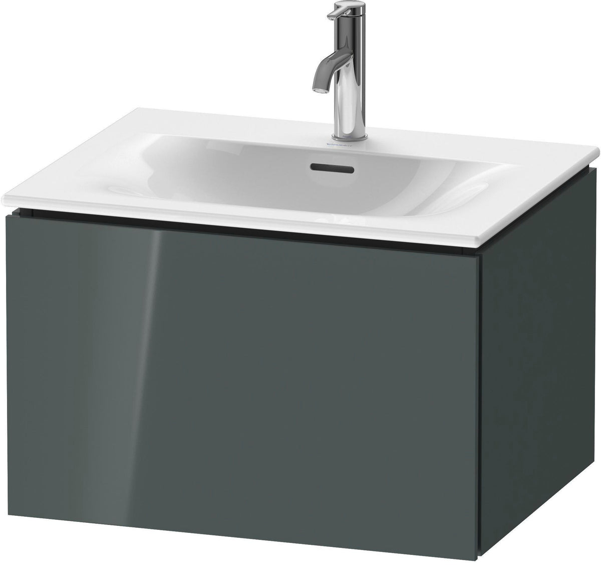 Duravit L-Cube Waschtischunterbau 620 mm weiß matt, 1 Auszug, wandhängend, Tip-On
