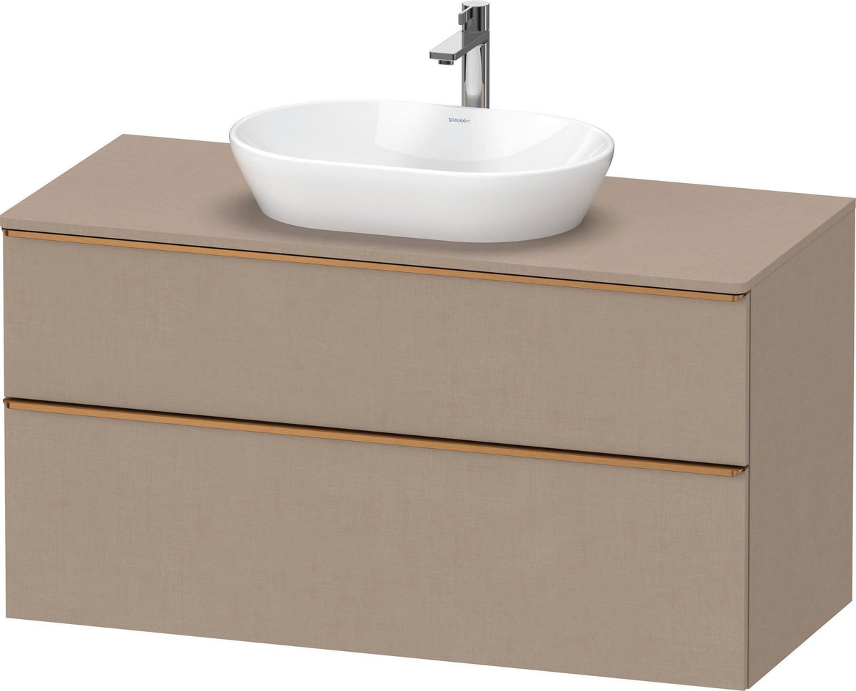 DURAVIT D-Neo Konsolenwaschtischunterbau 1200 mm Eiche Schwarz Matt mit Bronze Griff