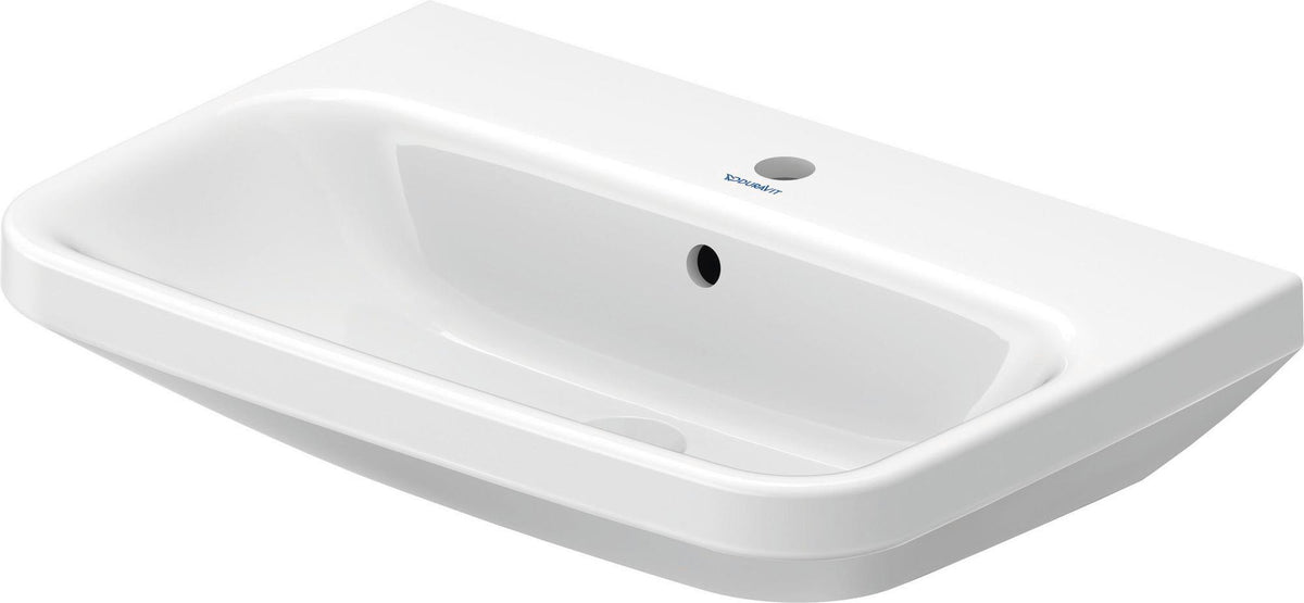 DURAVIT DuraStyle Waschtisch 650 mm mit Überlauf und WonderGliss – Wandhängend, 1 Hahnloch