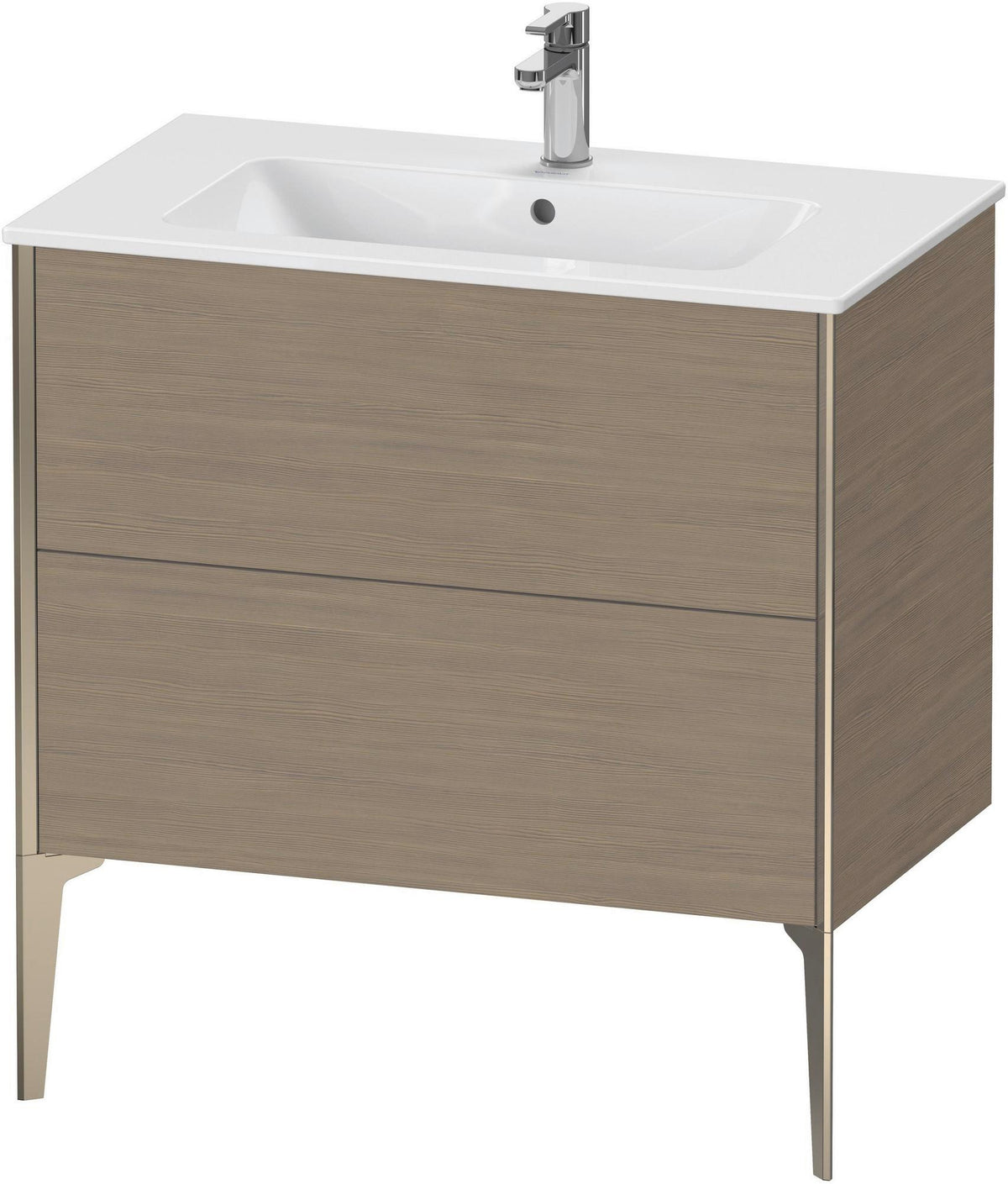 DURAVIT XViu Waschtischunterbau bodenstehend 594x810x480 mm mit 2 Auszügen, weiß matt