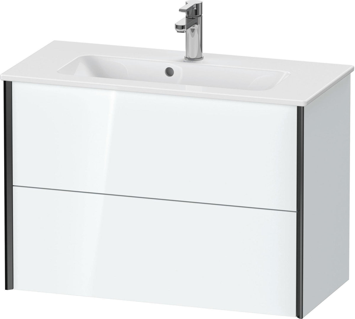 DURAVIT XViu Waschtischunterbau wandhängend 810 mm, 2 Schubladen, champagner matt/weiß matt