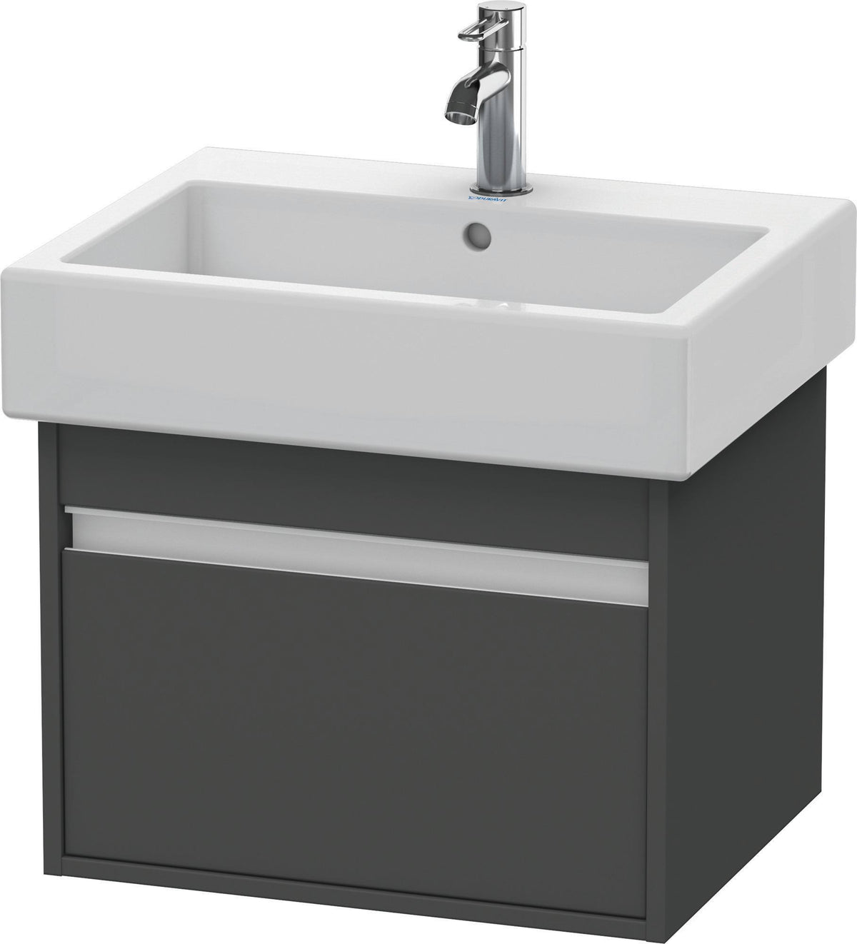 DURAVIT Ketho Waschtischunterbau 550 mm wandhängend, 1 Auszug, basalt matt – für Vero 045460