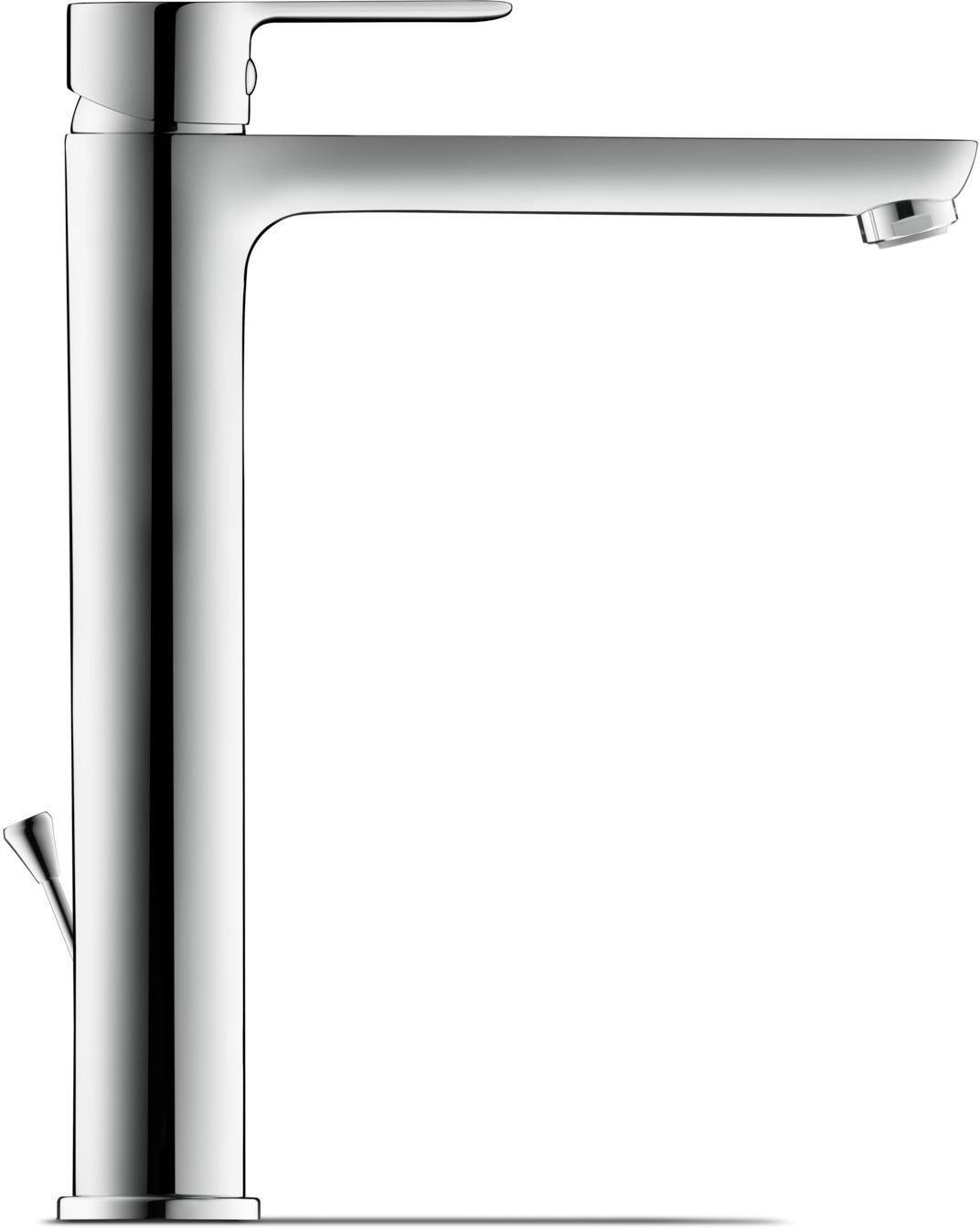 DURAVIT A.1 Einhebel-Waschtischmischer XL Chrom mit Zugstange – 180 mm Ausladung, Keramikmischsystem