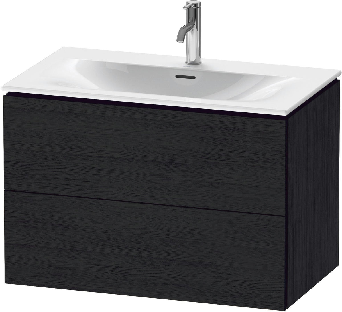 Duravit L-Cube Waschtischunterbau 820 mm weiß matt mit 2 Schubkästen und Tip-On-Technik