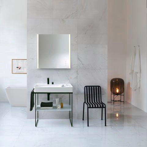 Duravit DuraSquare Metallkonsole höhenverstellbar mit Handtuchhalter links/rechts, chrom