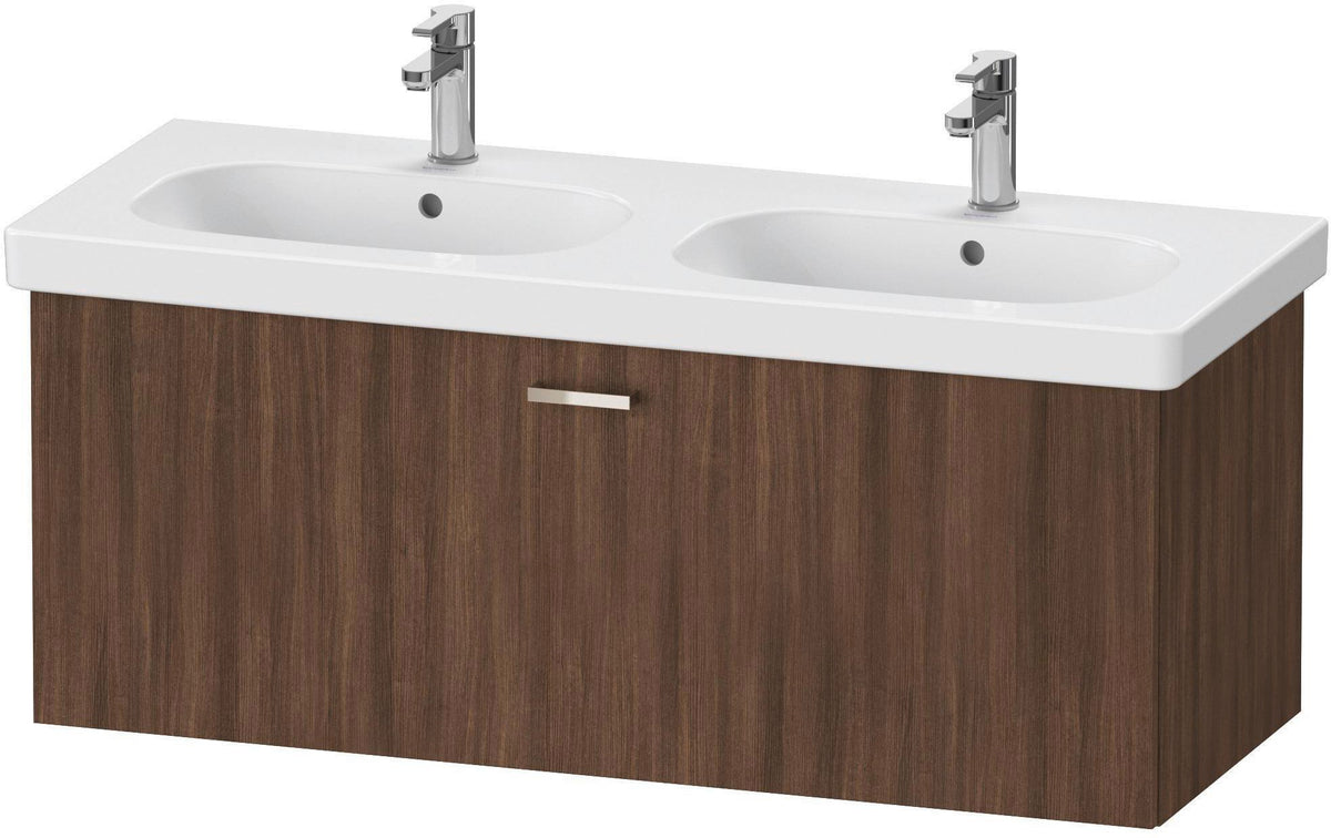 Duravit XBase Waschtischunterbau wandhängend 600 mm, 1 Auszug, weiß matt – montiert