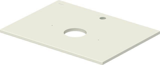 DURAVIT Sivida Konsole 680x500 mm, 1 Ausschnitt, DuroCast Smooth, Weiß – Wandkonsole mit Ablage links und rechts