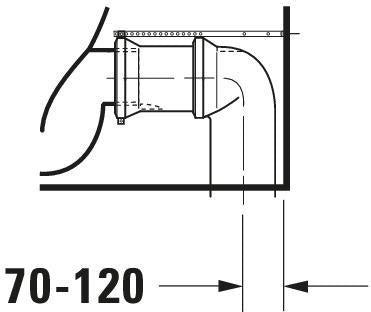 DURAVIT DuraStyle Stand-Tiefspül-WC 705x370mm mit WonderGliss, Abgang Vario, weiß