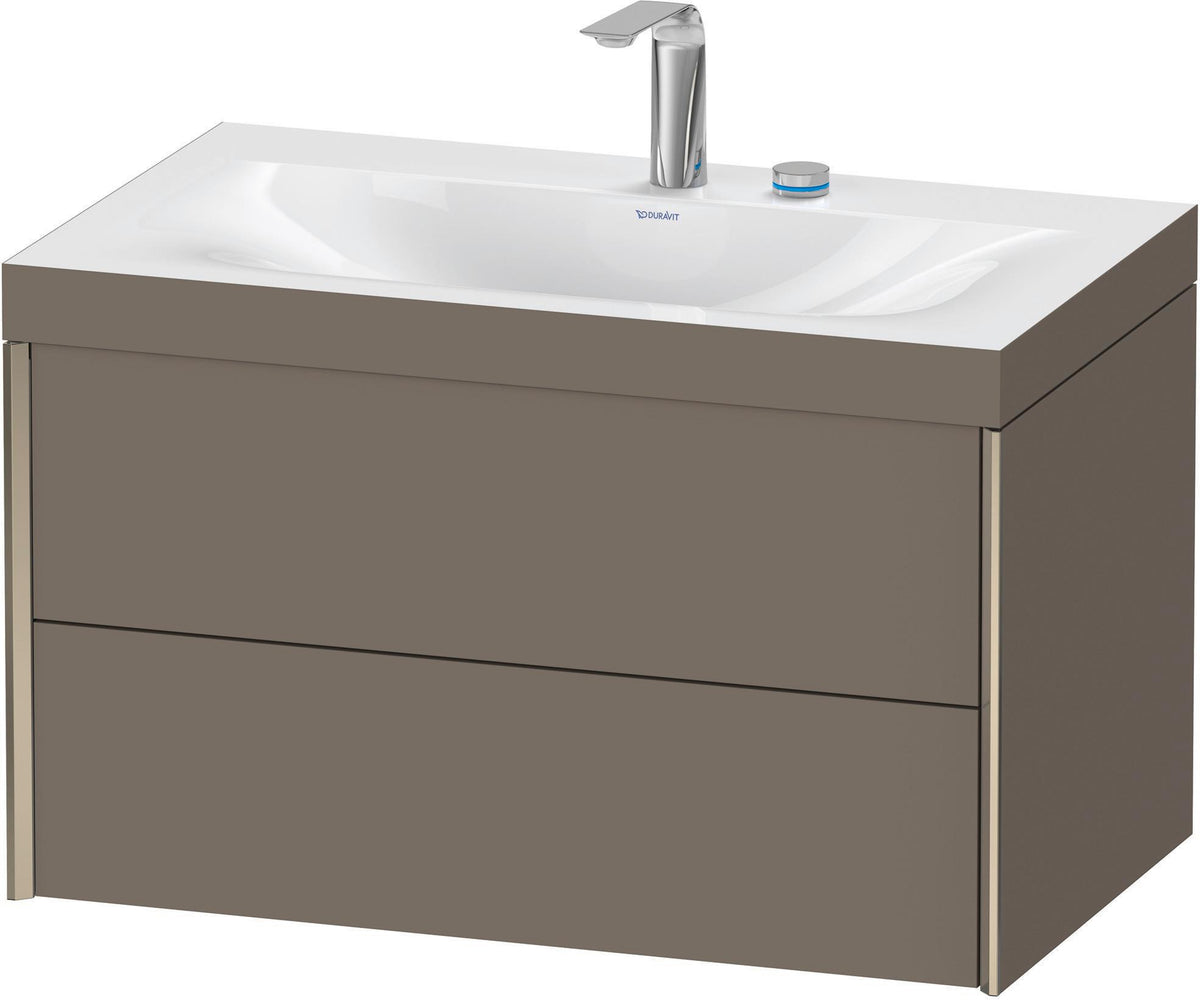 DURAVIT XViu c-bonded Waschtischset 800 mm wandhängend mit 2 Schubkästen und Tip-on-Technik