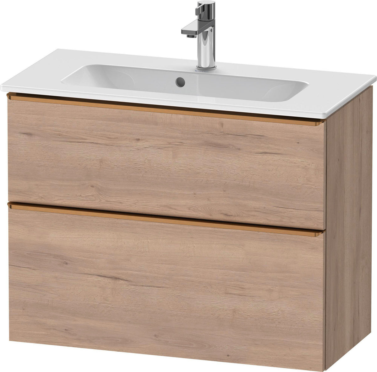 DURAVIT D-Neo Waschtischunterbau 810 mm Eiche Schwarz Bronze, wandhängend, 1 Auszug