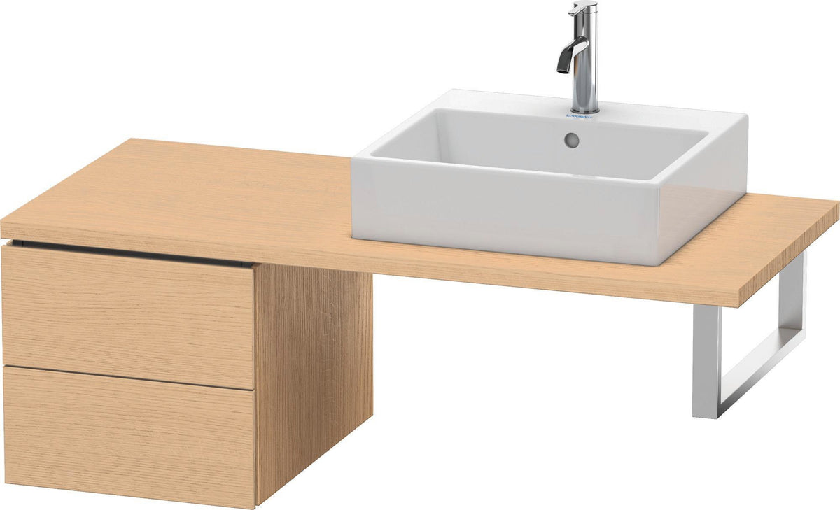 Duravit L-Cube Unterschrank für Konsole 420 mm, 2 Schubkästen, Weiß Matt