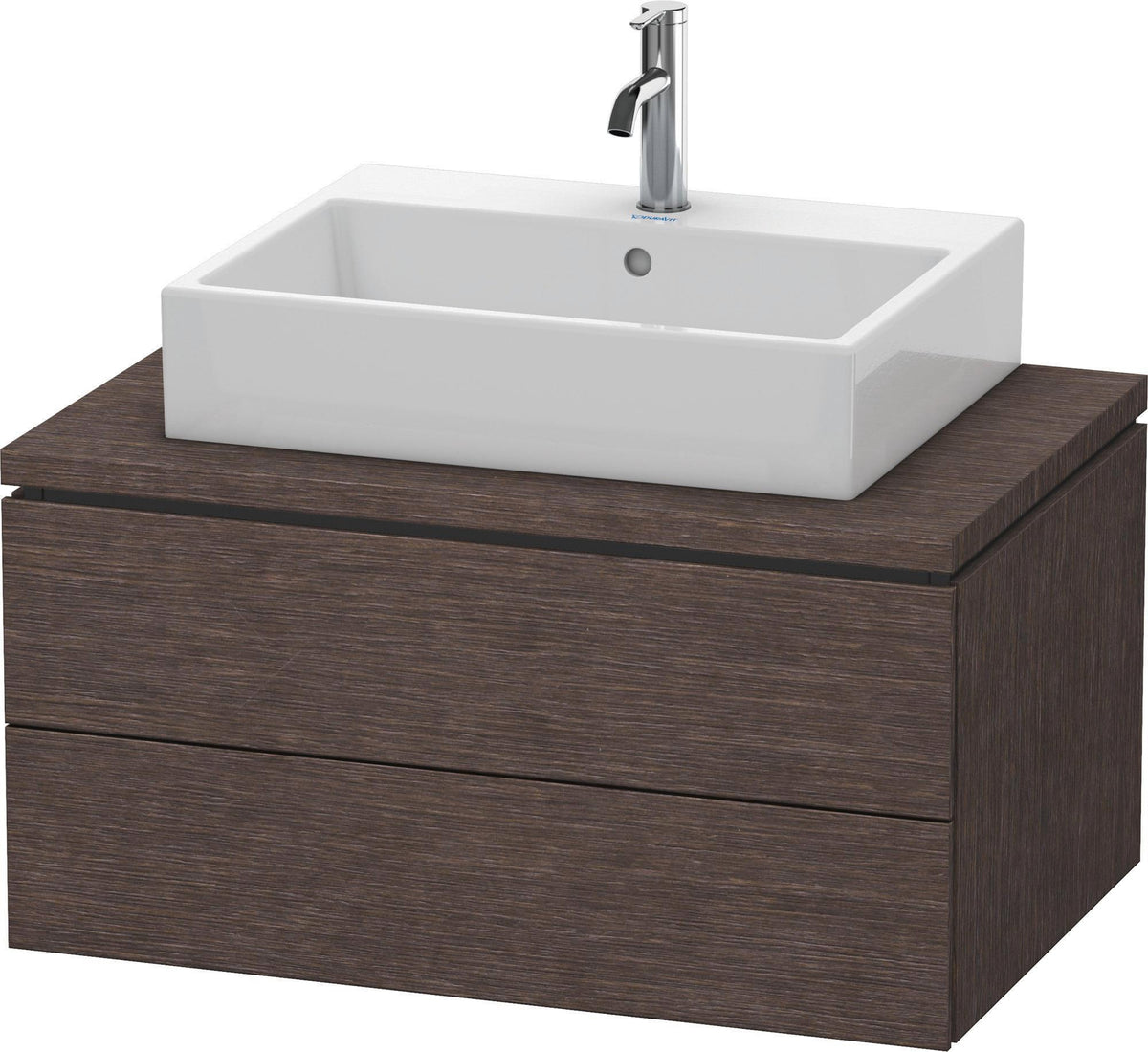 DURAVIT L-Cube Konsolenwaschtischunterbau 820 mm betongrau matt mit 2 Schubkästen