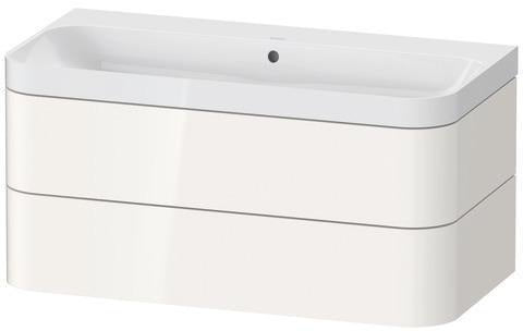 Duravit Waschtischset Happy D.2 Plus 975x490mm ein Hahnloch taupe supermatt