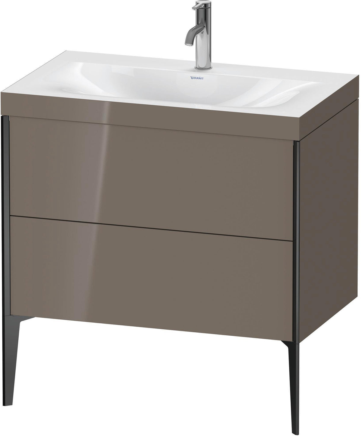 DURAVIT XViu c-bonded Waschtischset 800 mm mit 2 Auszügen, bodenstehend, Soft-Close