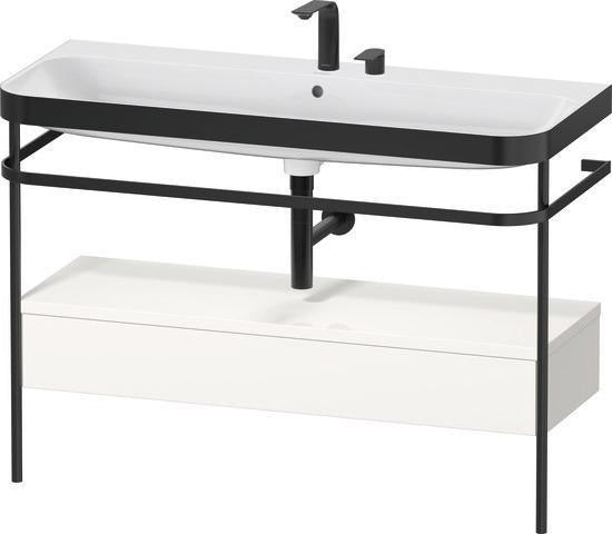 Duravit Waschtischset Happy D.2 Plus 1175x490mm ein Hahnloch taupe supermatt