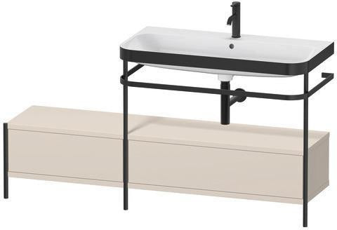 Duravit Waschtischset Happy D.2 Plus 1600x490mm Taupe Supermatt – Einrichtungssystem Nussbaum rechts