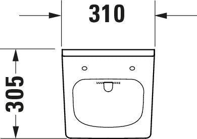 DURAVIT Urinal Viu mit Spüldüse weiß, rimless, Zulauf von hinten, für Deckel