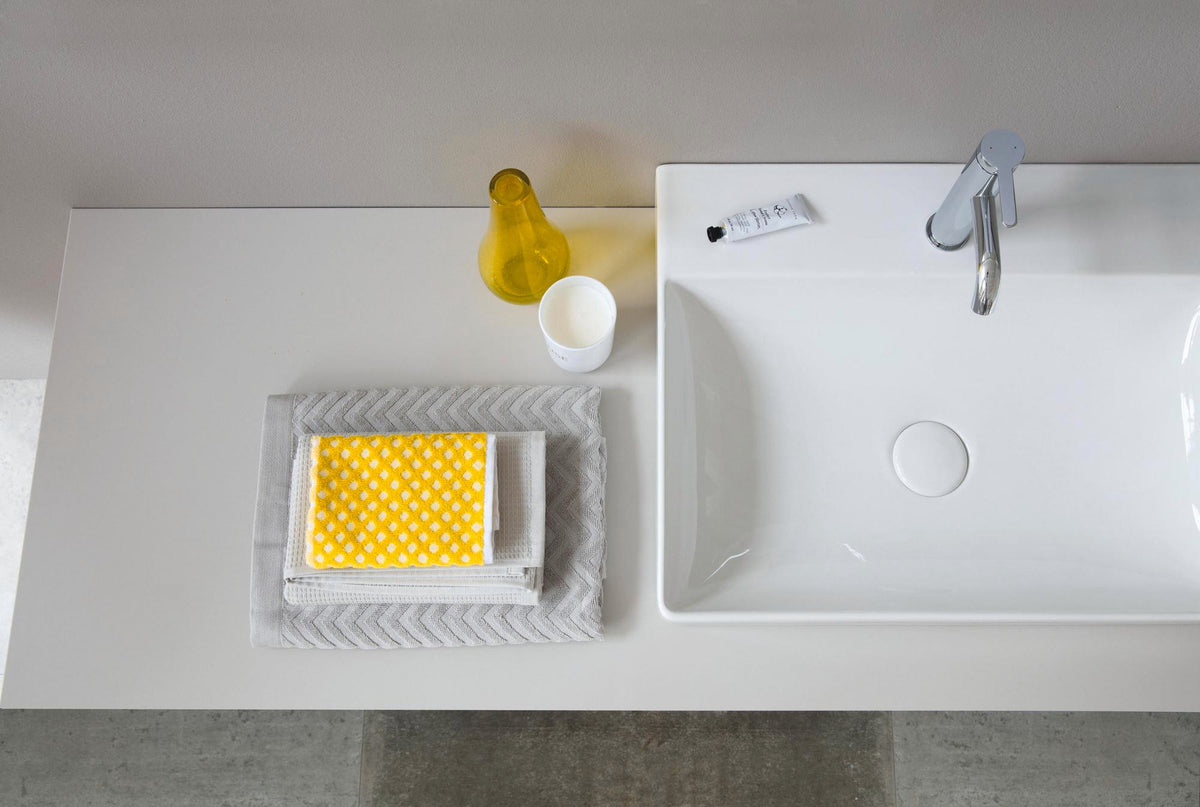 DURAVIT DuraSquare Waschtisch 600 mm, ohne Überlauf, mit Hahnlochbank, weiß – rechteckiges Design