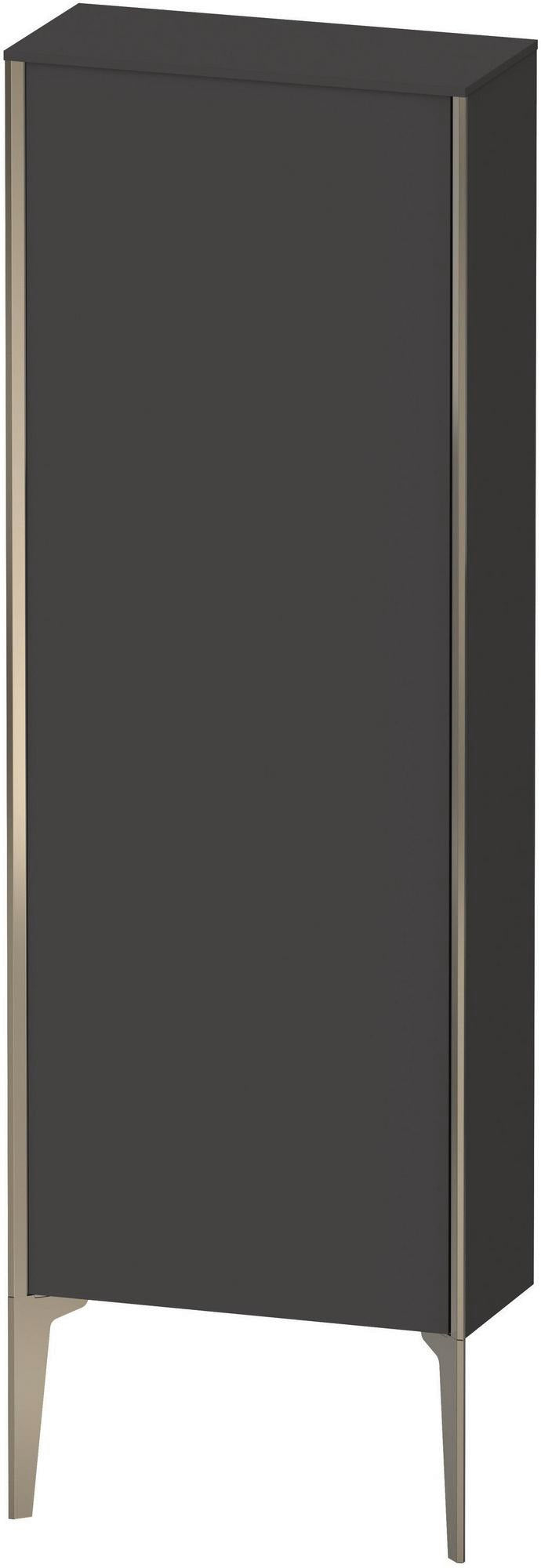 Duravit XViu Halbhochschrank 1330 mm, anthrazit matt, mit Tip-on und Soft-Close
