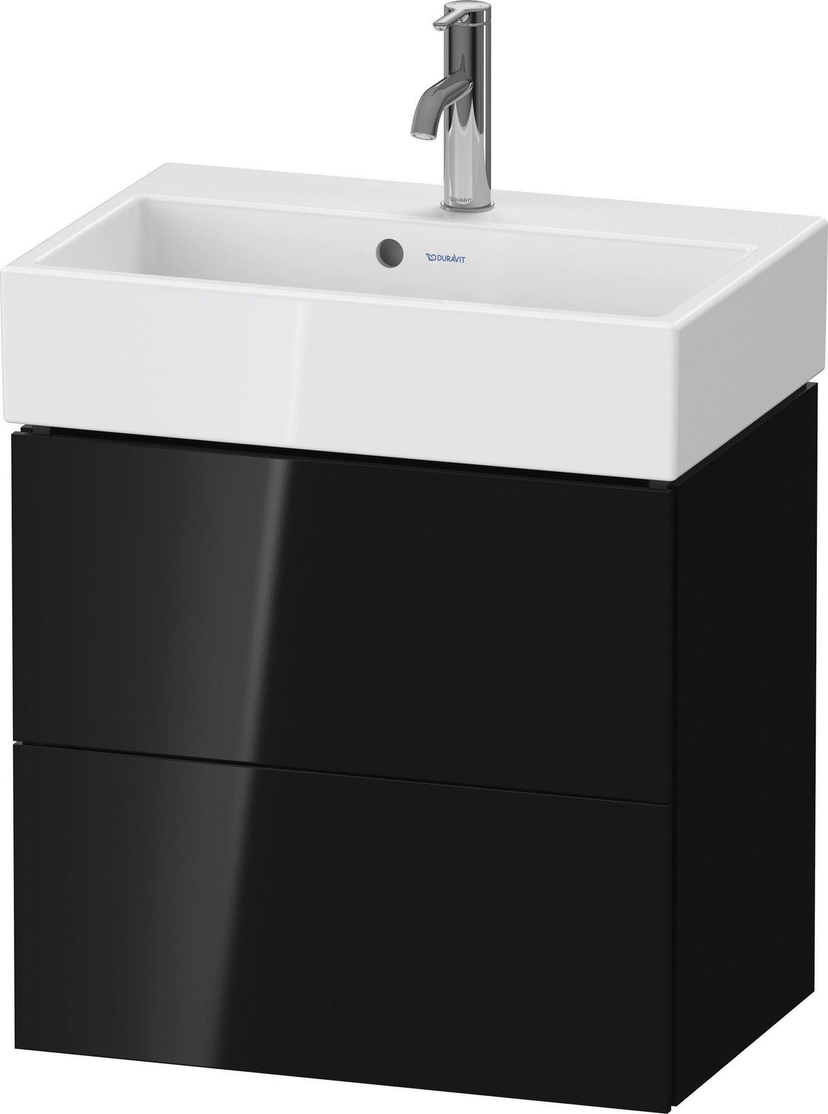 DURAVIT L-Cube Waschtischunterbau wandhängend, 2 Schubkästen, Weiß Matt, 584 mm