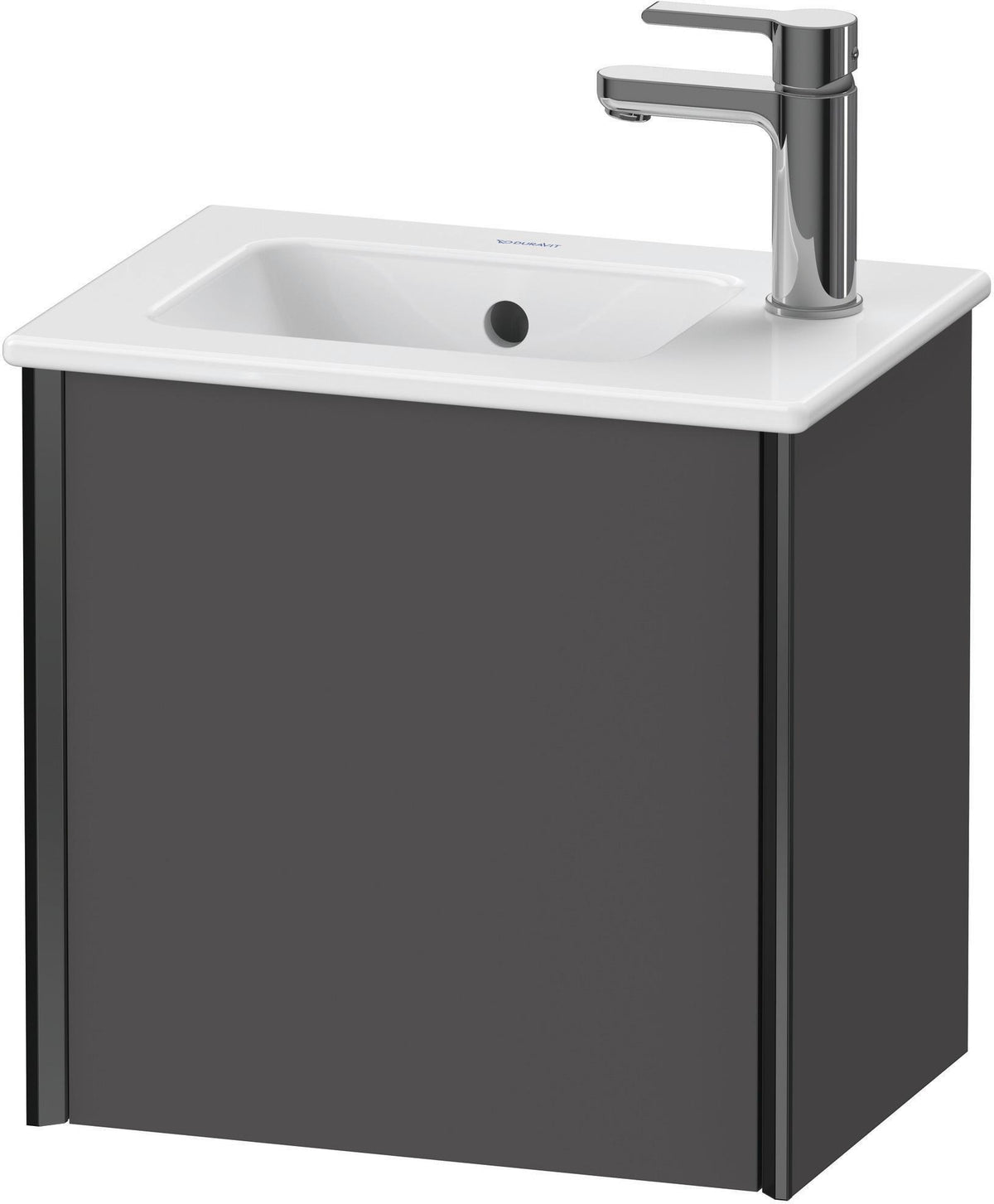DURAVIT XViu Waschtischunterbau wandhängend 400 mm graphit matt, 1 Tür links