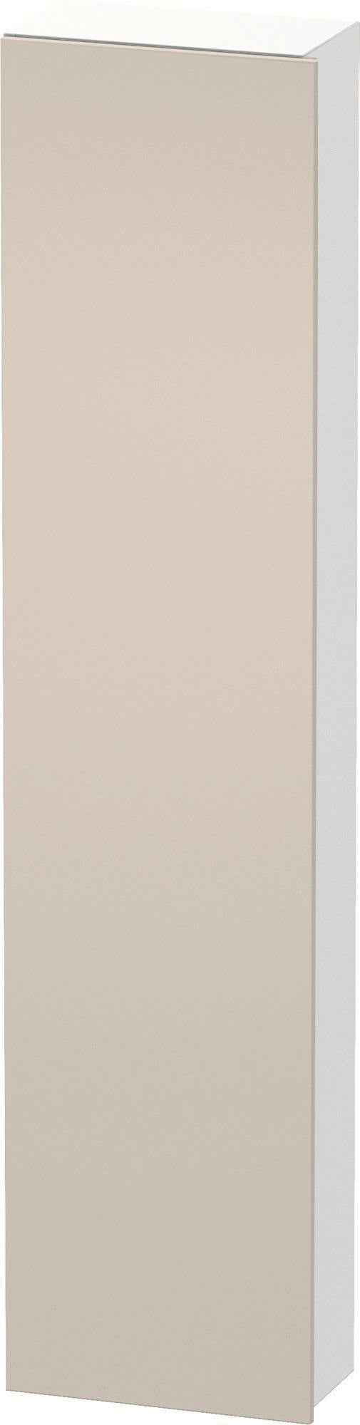 DURAVIT DuraStyle Hochschrank 400 mm betongrau matt, 1 Tür links, Soft-Close