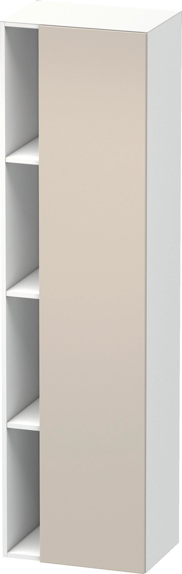 DURAVIT DuraStyle Hochschrank 360x500x1800mm, 1 Tür links, weiß matt – Wandhängend mit Soft-Close