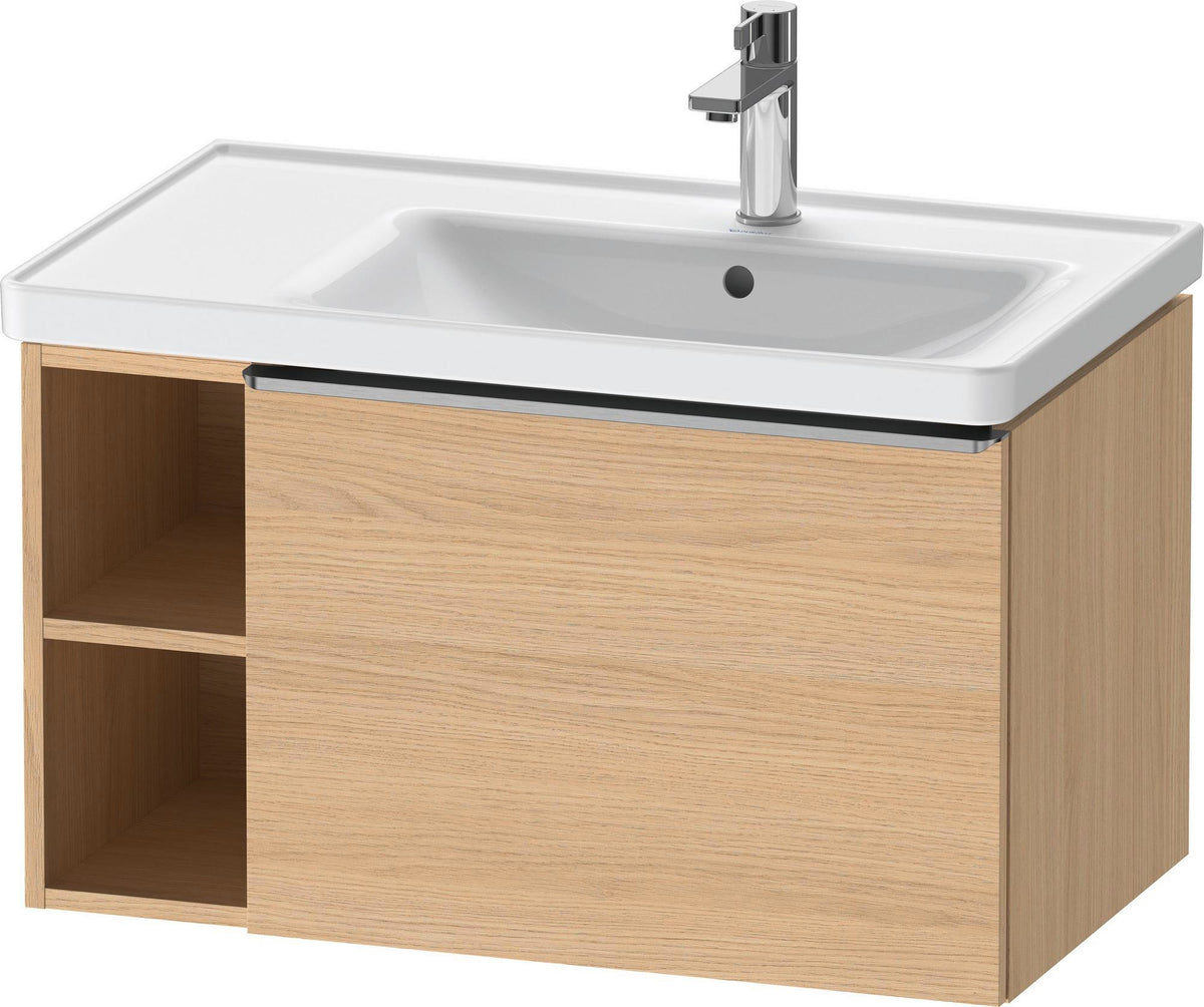 DURAVIT D-Neo Waschtischunterbau 784 mm wandhängend mit 1 Auszug und 2 offenen Fächern in Betongrau Matt