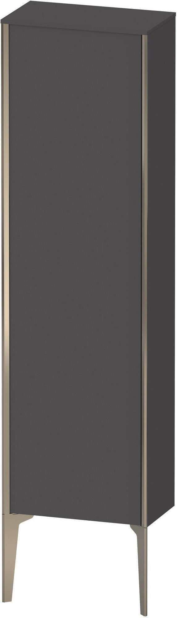 Duravit XViu Halbhochschrank 1330 mm graphit matt mit Tip-on Technik und Soft-Close