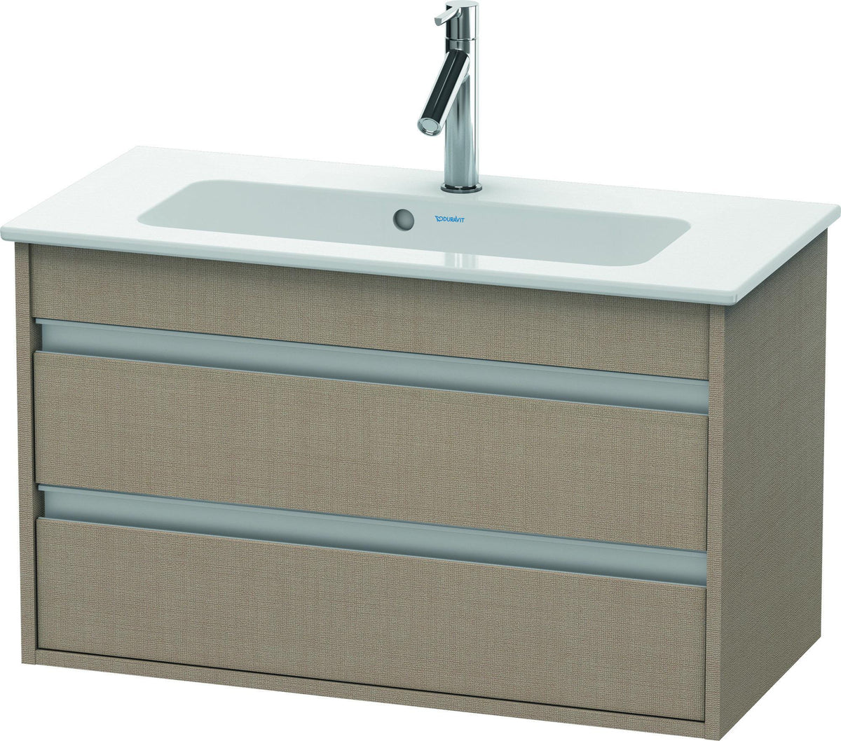 Duravit Ketho Waschtischunterbau 800 mm betongrau matt mit 2 Schubkästen und Soft-Close