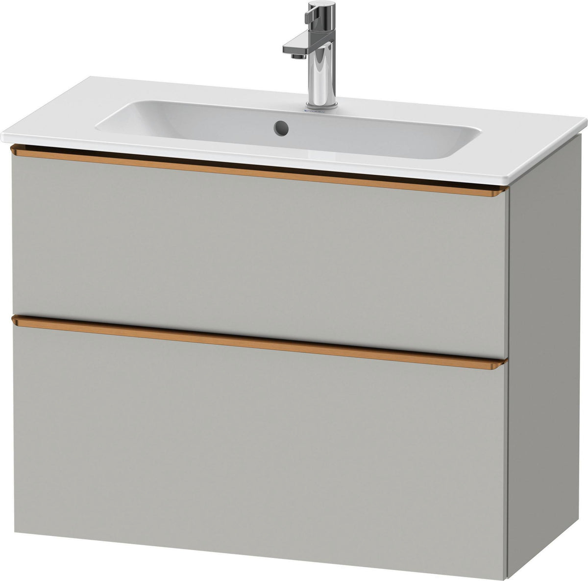 DURAVIT D-Neo Waschtischunterbau 810 mm Eiche Schwarz Bronze, wandhängend, 1 Auszug