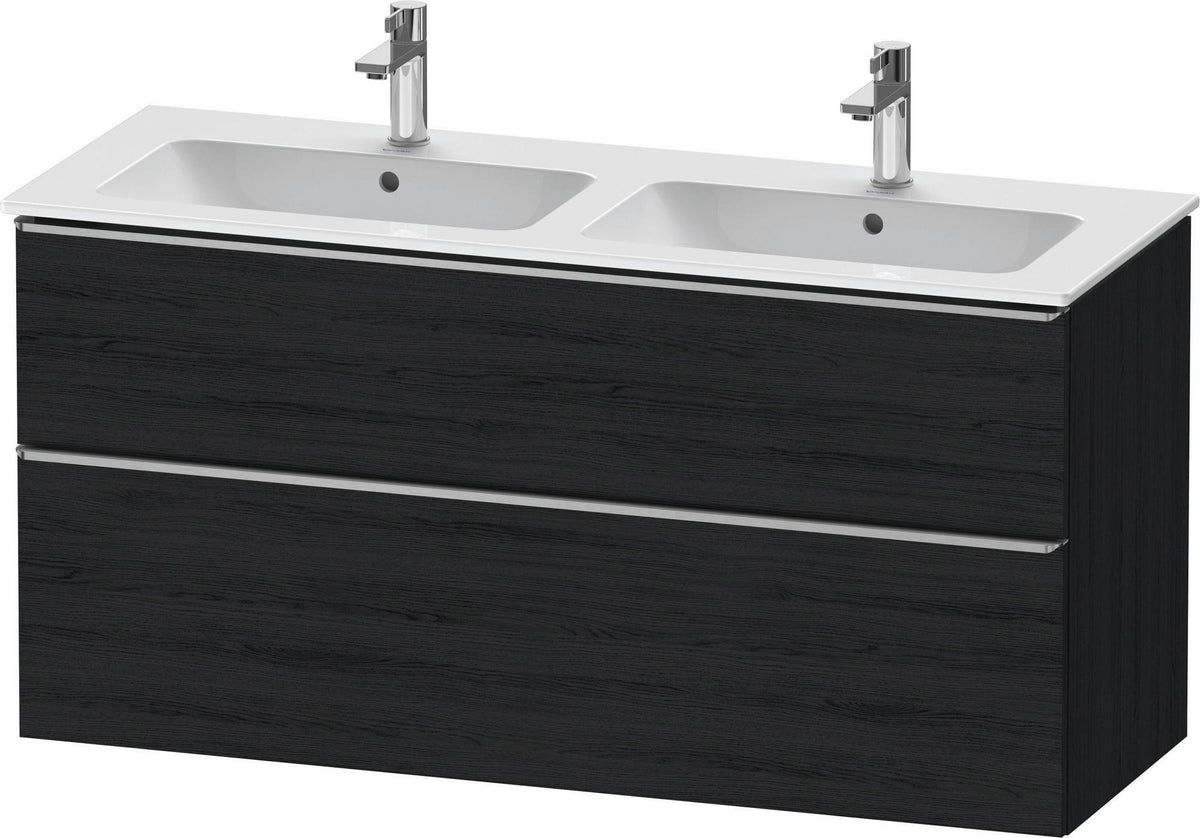 Duravit D-Neo Waschtischunterbau 1280 mm betongrau matt – wandhängend, 1 Auszug, Bronze Griff