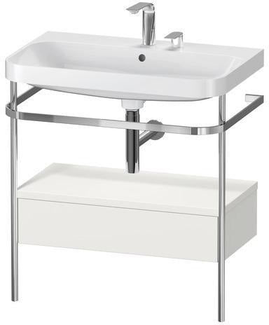 Duravit Waschtischset Happy D.2 Plus 775x490mm Taupe Supermatt – Einrichtungssystem Nussbaum Mitte