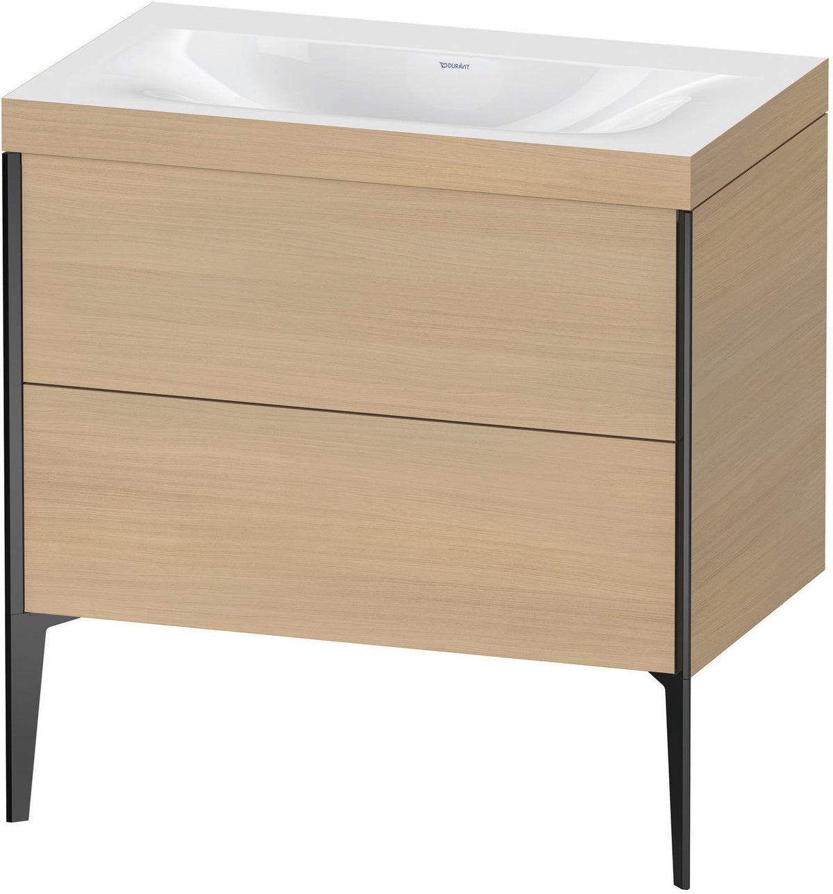 DURAVIT XViu c-bonded Waschtischset 800 mm mit 2 Auszügen, bodenstehend, Soft-Close