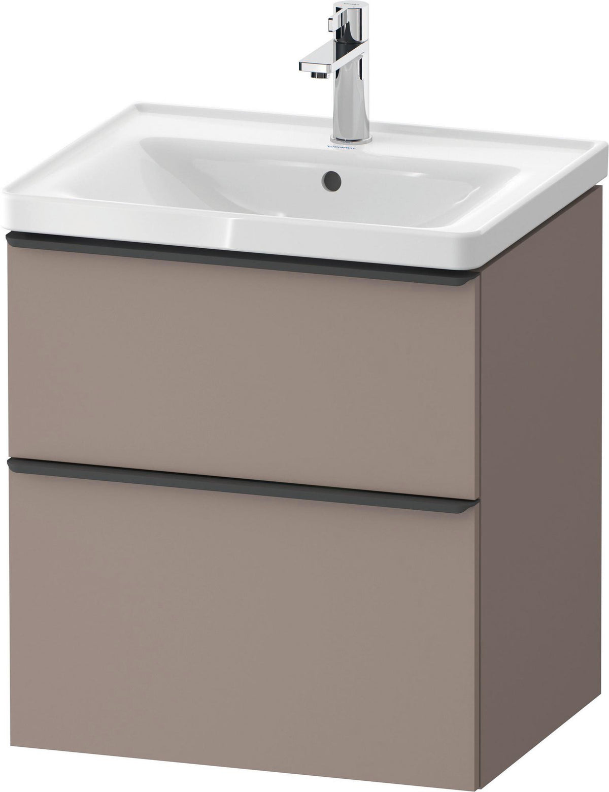 Duravit D-Neo Waschtischunterbau 584 mm betongrau matt mit Auszug und Schubkasten