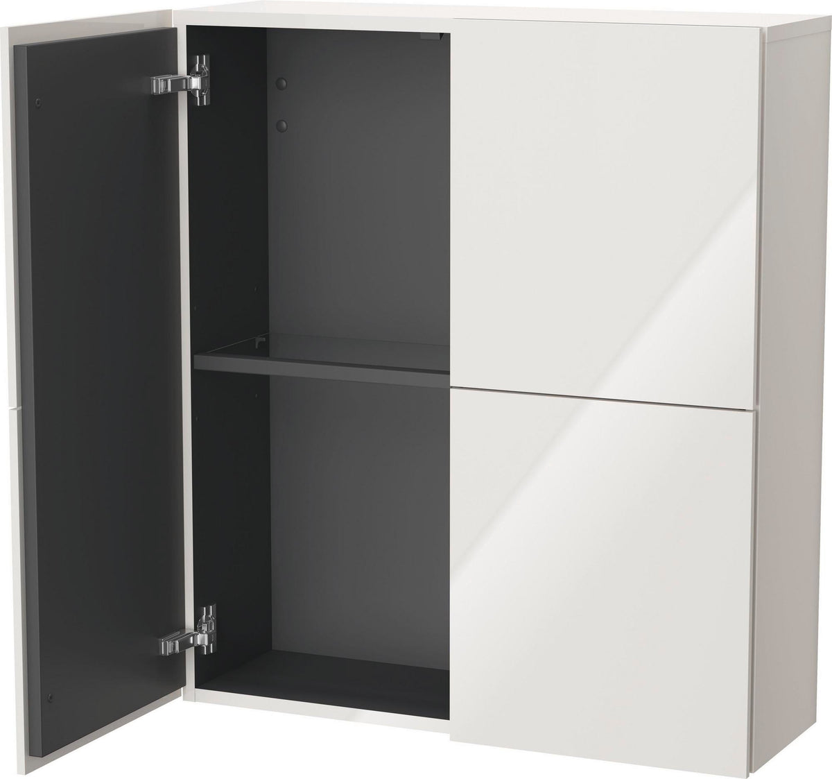 Duravit Halbhochschrank L-Cube 700 mm weiß hochglanz, 2 Türen, wandhängend