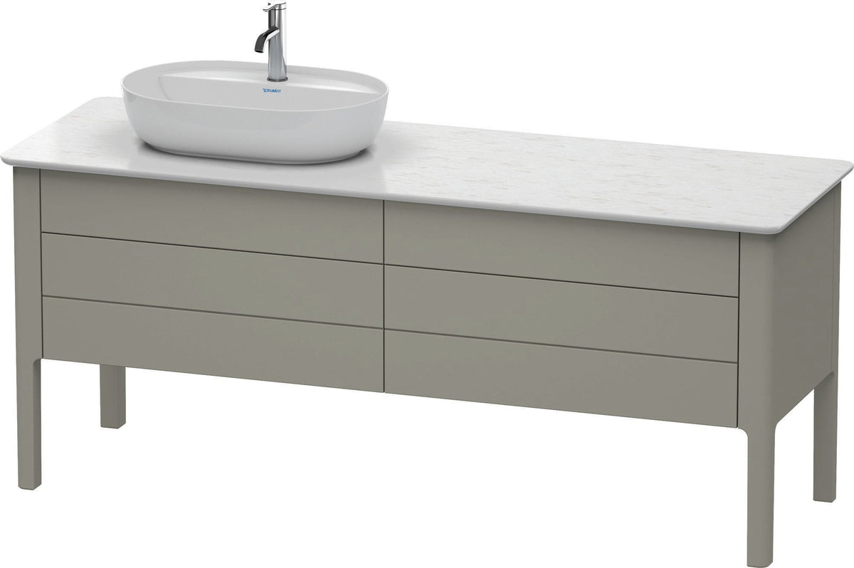 DURAVIT Luv Waschtischunterbau bodenstehend 1733 mm, 2 Auszüge, weiß seidenmatt