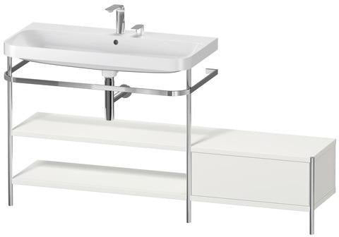 Duravit Waschtischset Happy D.2 Plus 1600x490mm ein Hahnloch taupe supermatt