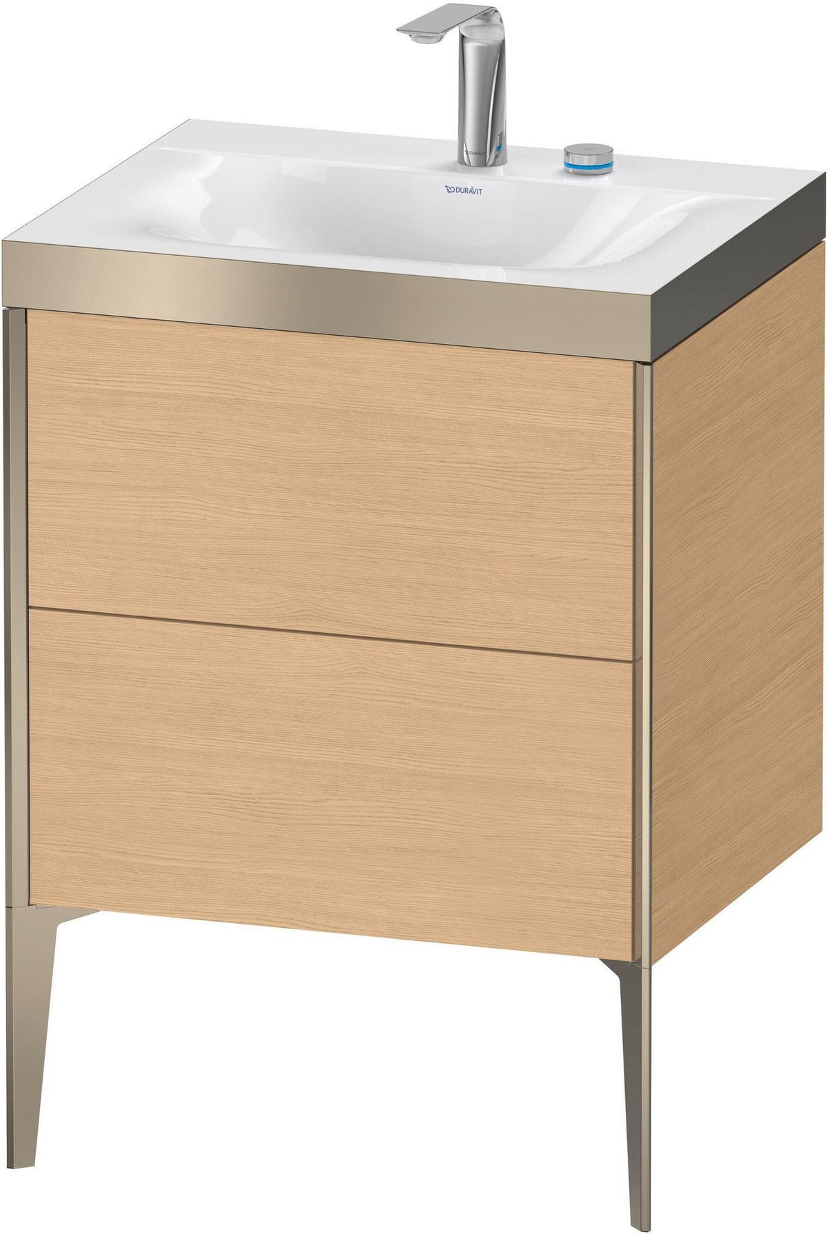 DURAVIT XViu c-bonded Set 480x600x610 mm – 2 Auszüge, champagner matt/Eiche Natur
