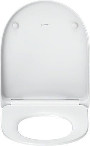 DURAVIT Univavo WC-Sitz D-Form tief 438 mm mit Absenkautomatik und Edelstahl-Scharnieren