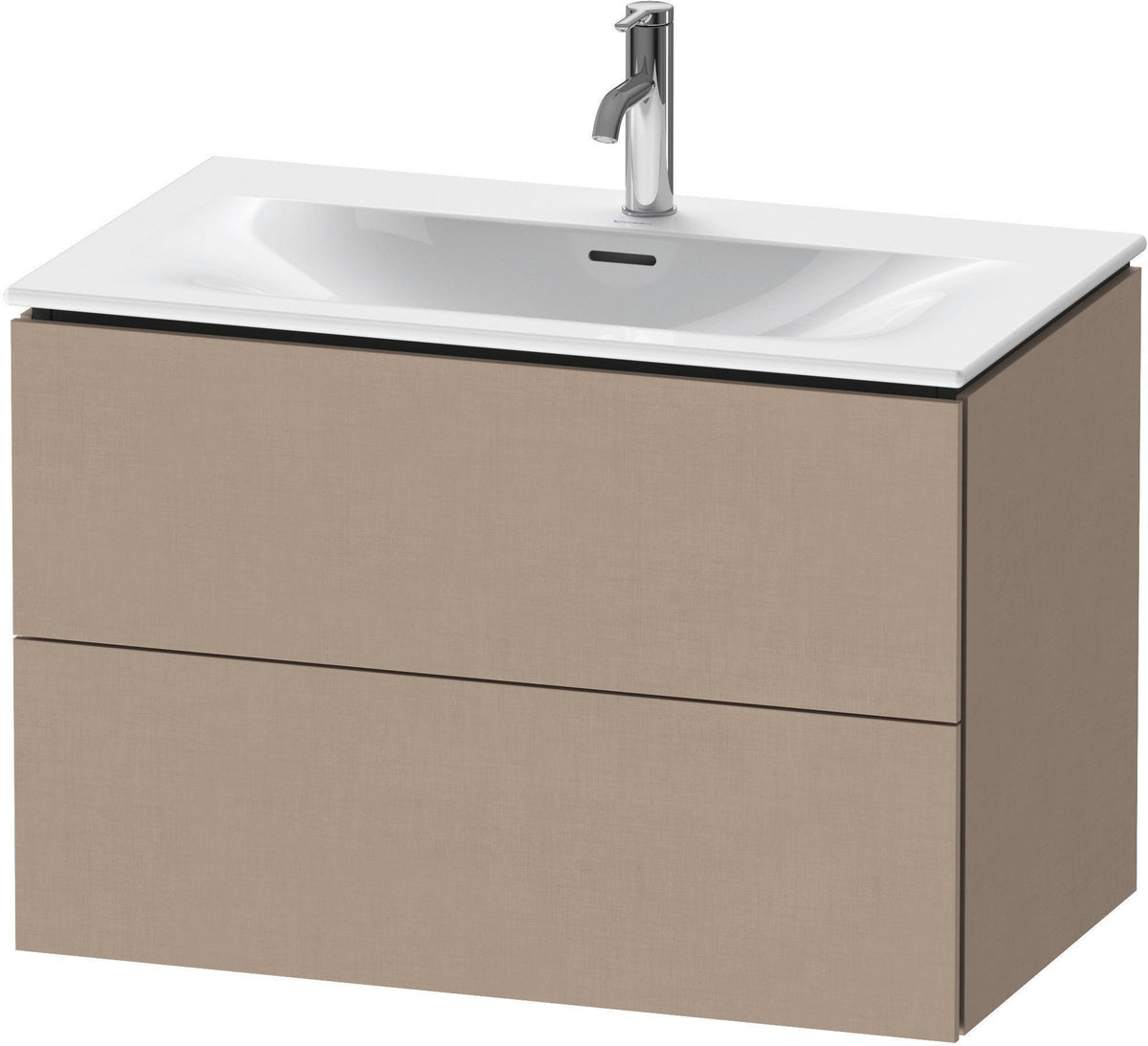 Duravit L-Cube Waschtischunterbau 820 mm weiß matt mit 2 Schubkästen und Tip-On-Technik