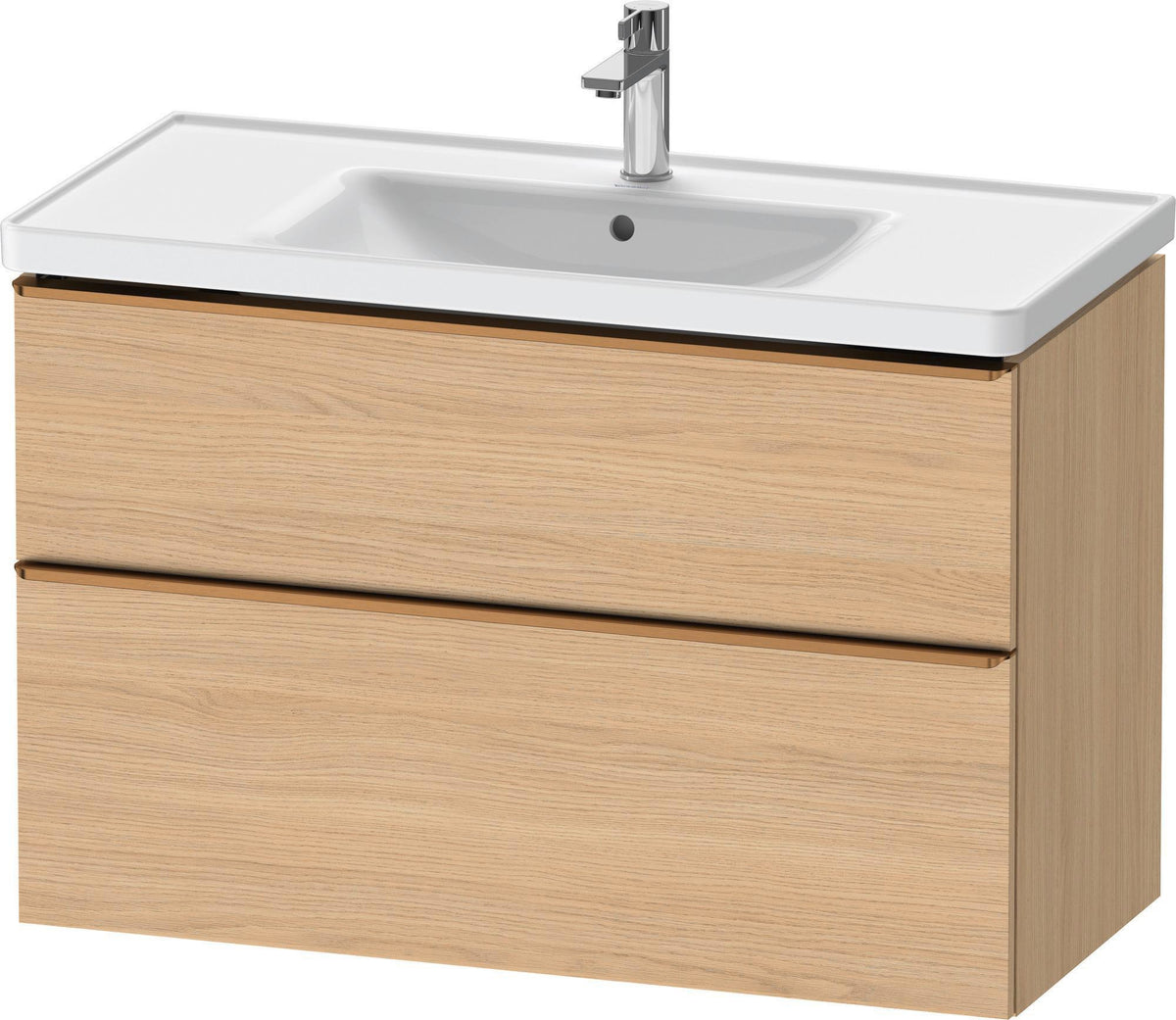 DURAVIT D-Neo Waschtischunterbau 984 mm betongrau matt mit Soft-Close und Bronze-Griff