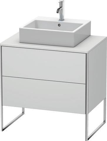 Duravit XSQUARE Waschtischunterbau 800 mm mit integriertem Fußgestell, s-matt ES Ahorn