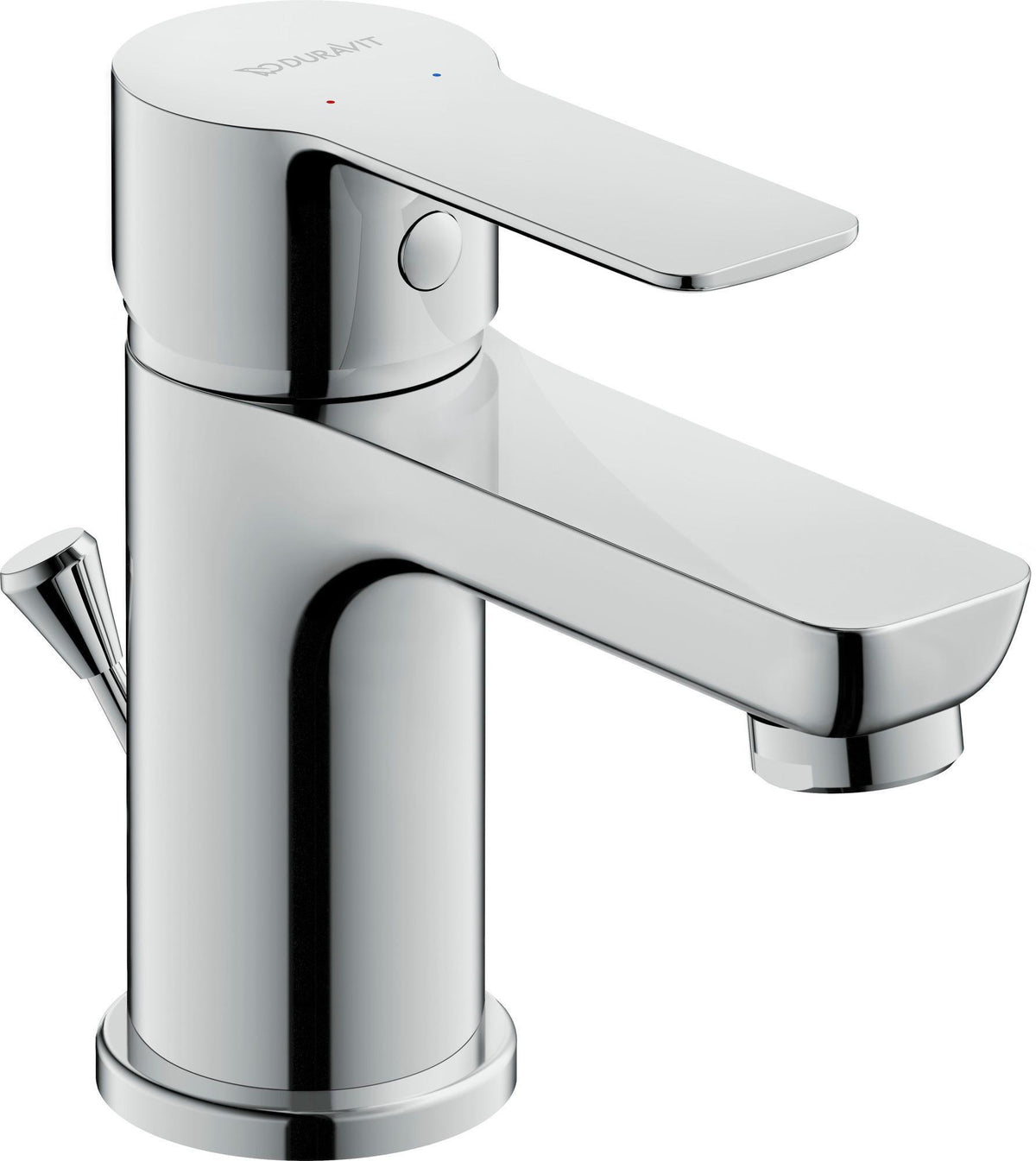DURAVIT A.1 Einhebel-Waschtischmischer mit Zugstange, Chrom – 95 mm Ausladung, Keramikmischsystem