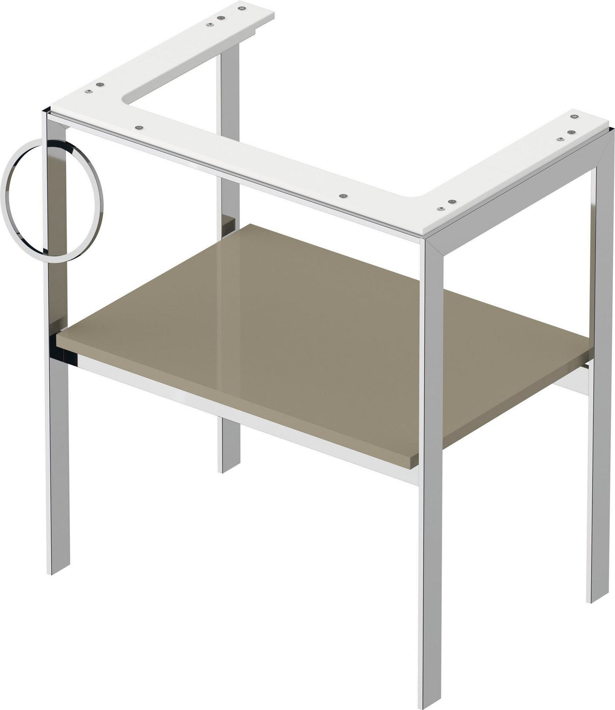 DURAVIT Metallkonsole White Tulip 684 mm, weiß seidenmatt, höhenverstellbar, von Philippe Starck
