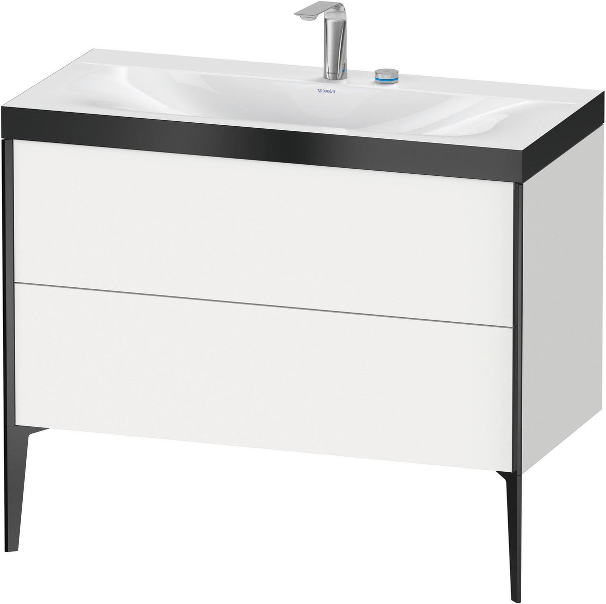 DURAVIT XViu c-bonded Waschtischset 1000 mm weiß mit 2 Auszügen, bodenstehend