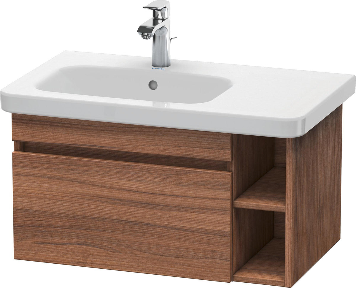 DURAVIT DuraStyle Waschtischunterbau 730 mm betongrau matt – wandhängend mit 1 Auszug & 2 offenen Fächern