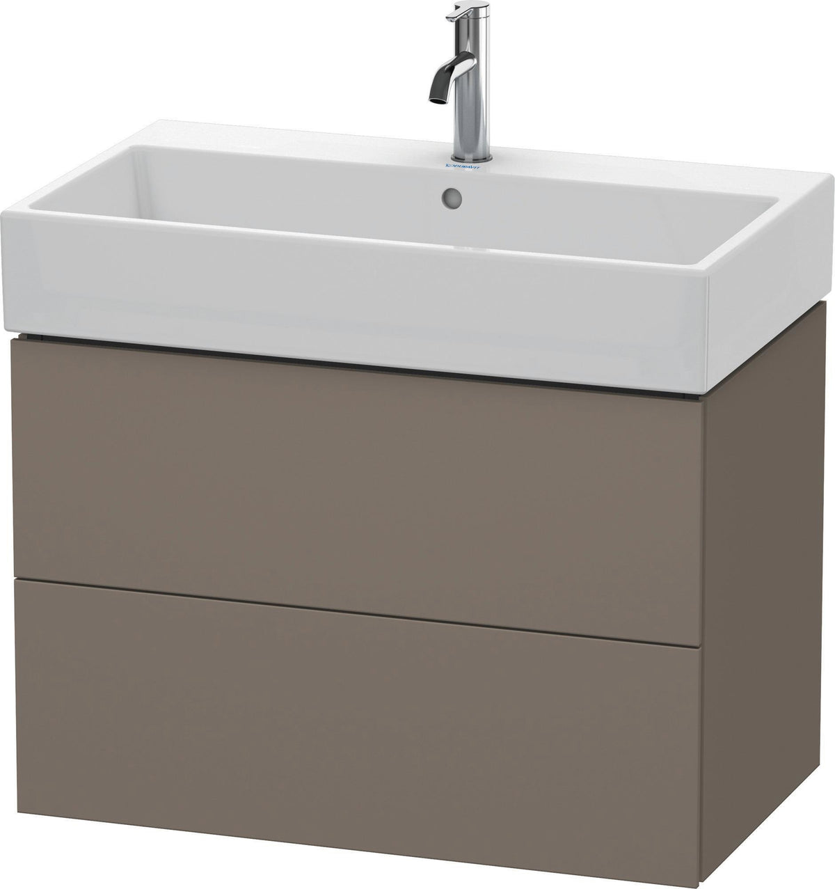 DURAVIT L-Cube Waschtischunterbau 784 mm, 2 Schubkästen, Weiß Matt, Wandhängend