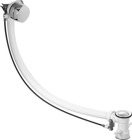 Duravit Ab- und Überlaufgarnitur Quadroval mit Wanneneinlauf, 550 mm, Chrom